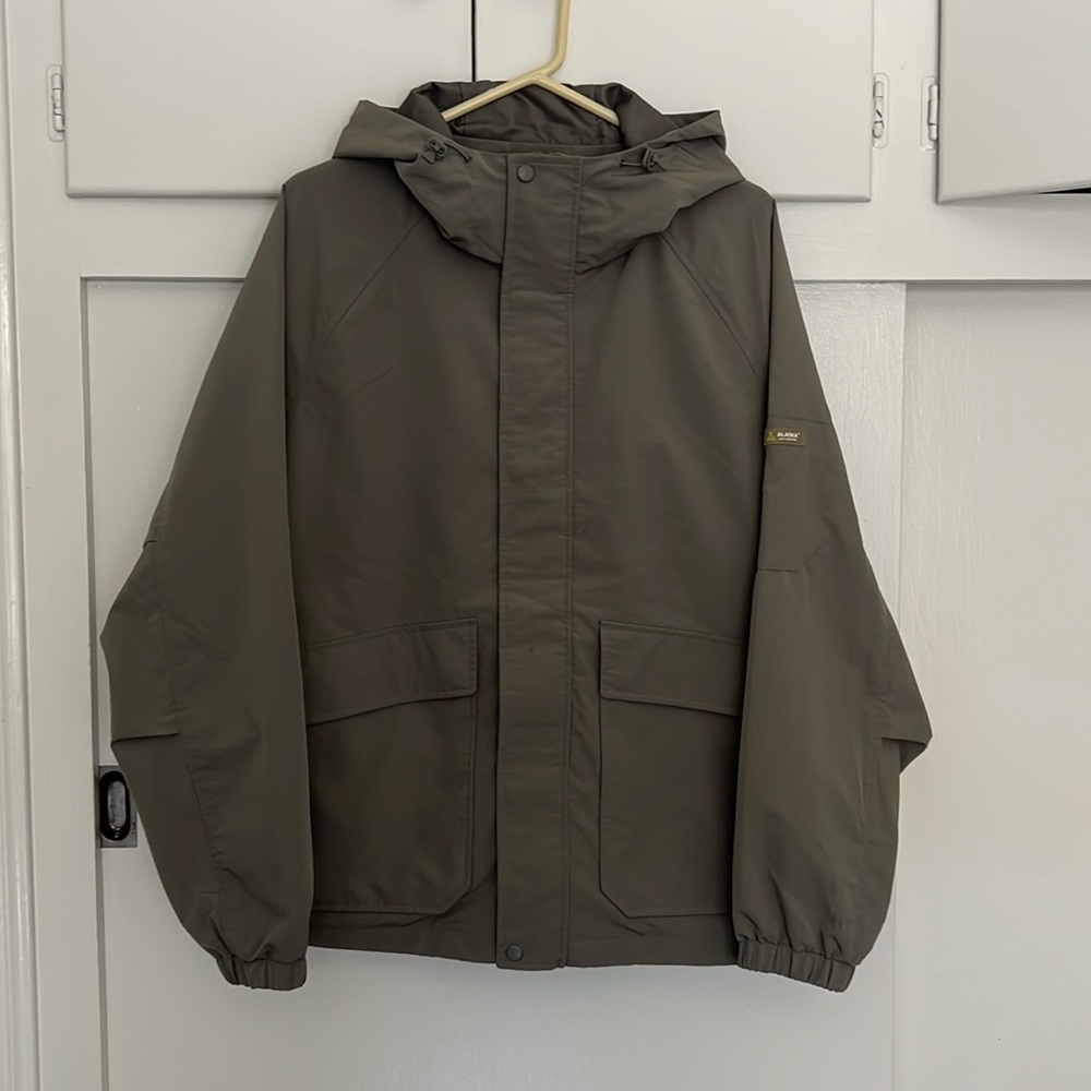 Men's Hooded Windbreaker - Olive